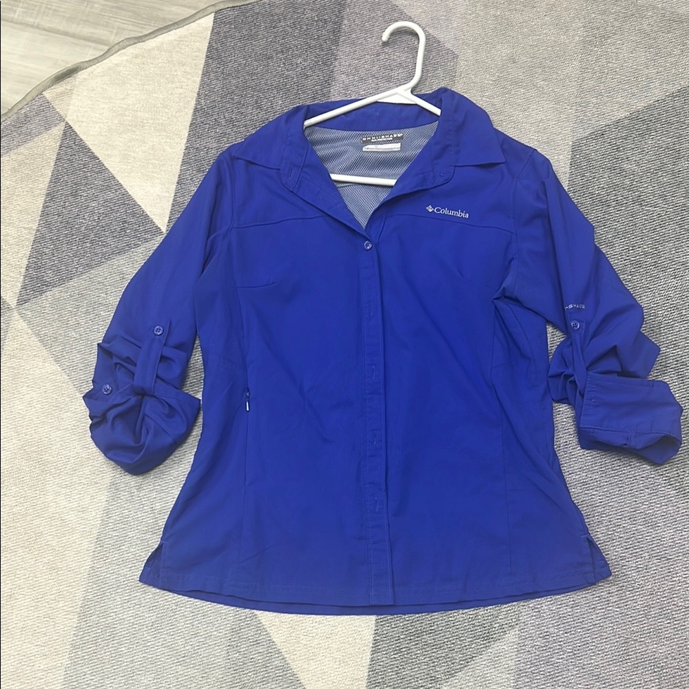 Columbia Blue Button-Up Shirt